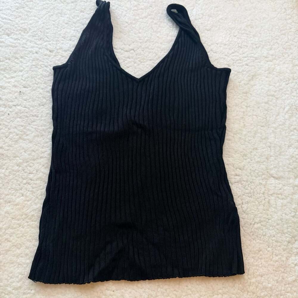 Carmen Marc Valvo Signature Tank Top Size L Black